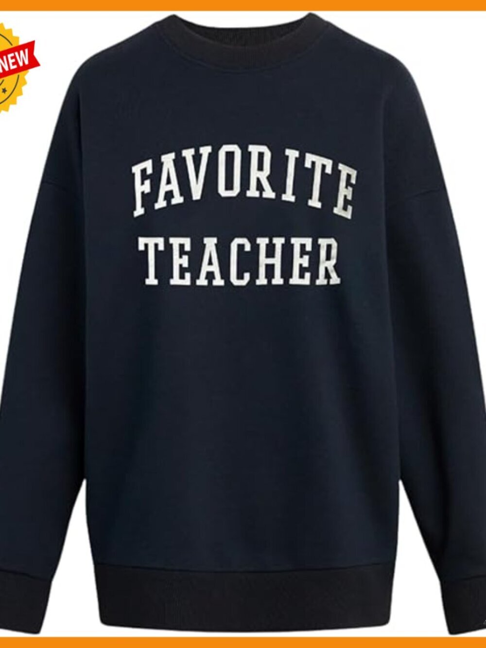Classic Fit Cotton Blend Long Sleeve Sweatshirt for Teachers